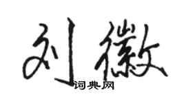 駱恆光劉徽行書個性簽名怎么寫