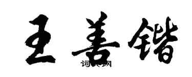 胡問遂王善鍇行書個性簽名怎么寫