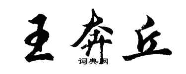 胡問遂王奔丘行書個性簽名怎么寫