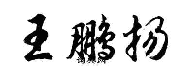 胡問遂王鵬揚行書個性簽名怎么寫