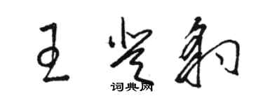 駱恆光王登豹草書個性簽名怎么寫