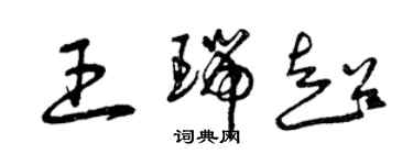 曾慶福王瑞超草書個性簽名怎么寫