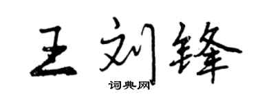 曾慶福王劉鋒行書個性簽名怎么寫