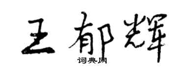 曾慶福王郁輝行書個性簽名怎么寫