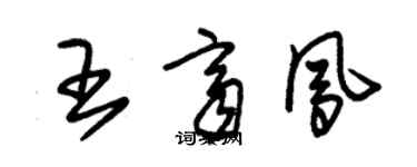 朱錫榮王齊鳳草書個性簽名怎么寫