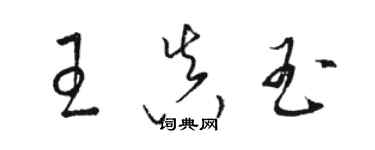 駱恆光王真玉草書個性簽名怎么寫