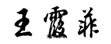 胡問遂王霞菲行書個性簽名怎么寫