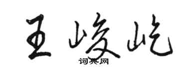 駱恆光王峻屹行書個性簽名怎么寫