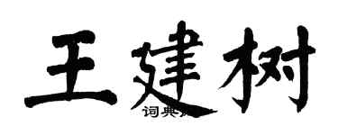 翁闓運王建樹楷書個性簽名怎么寫