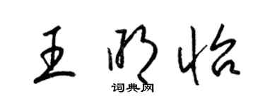 梁錦英王明怡草書個性簽名怎么寫