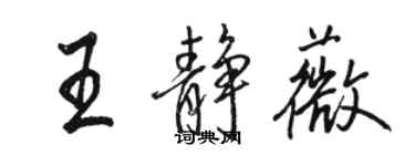 駱恆光王靜薇行書個性簽名怎么寫