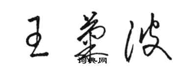 駱恆光王菊波草書個性簽名怎么寫