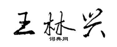 曾慶福王林興行書個性簽名怎么寫