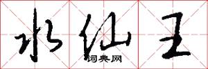水仙王怎么寫好看
