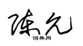 朱錫榮陳允草書個性簽名怎么寫
