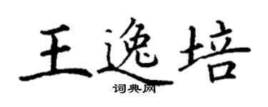 丁謙王逸培楷書個性簽名怎么寫