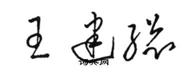 駱恆光王建總草書個性簽名怎么寫