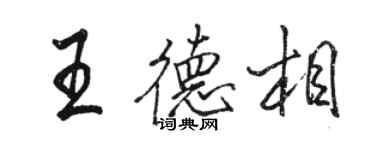 駱恆光王德相行書個性簽名怎么寫