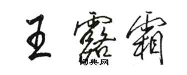 駱恆光王露霜行書個性簽名怎么寫