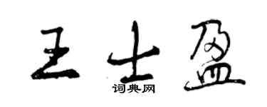 曾慶福王士盈行書個性簽名怎么寫