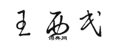 駱恆光王西民草書個性簽名怎么寫