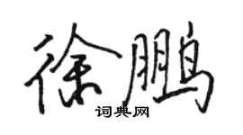 駱恆光徐鵬行書個性簽名怎么寫