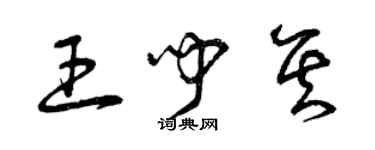 曾慶福王聞其草書個性簽名怎么寫