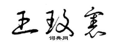 曾慶福王玫憲草書個性簽名怎么寫