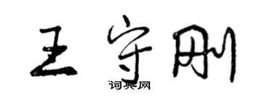 曾慶福王守剛行書個性簽名怎么寫