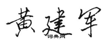 駱恆光黃建軍行書個性簽名怎么寫