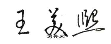 駱恆光王美熙草書個性簽名怎么寫