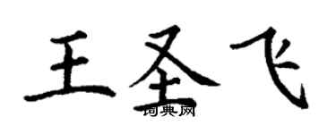 丁謙王聖飛楷書個性簽名怎么寫