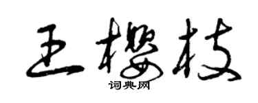 曾慶福王櫻枝草書個性簽名怎么寫