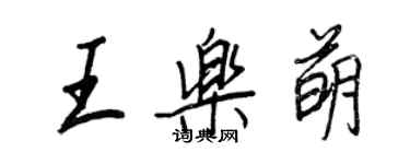 王正良王樂萌行書個性簽名怎么寫