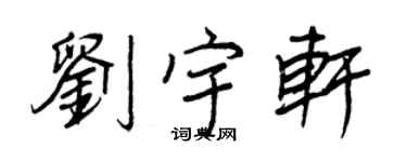 王正良劉宇軒行書個性簽名怎么寫