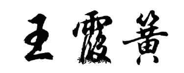 胡問遂王霞簧行書個性簽名怎么寫