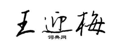 王正良王迎梅行書個性簽名怎么寫