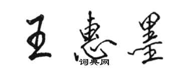 駱恆光王惠墨行書個性簽名怎么寫