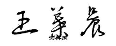 曾慶福王葉晨草書個性簽名怎么寫