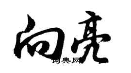 胡問遂向亮行書個性簽名怎么寫