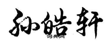 胡問遂孫皓軒行書個性簽名怎么寫