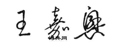 駱恆光王嘉興草書個性簽名怎么寫