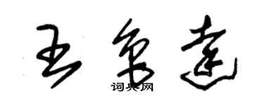 朱錫榮王魯達草書個性簽名怎么寫