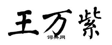 翁闓運王萬紫楷書個性簽名怎么寫
