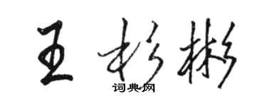 駱恆光王杉彬行書個性簽名怎么寫
