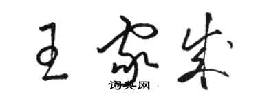 駱恆光王家成草書個性簽名怎么寫