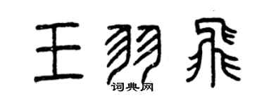 曾慶福王羽飛篆書個性簽名怎么寫