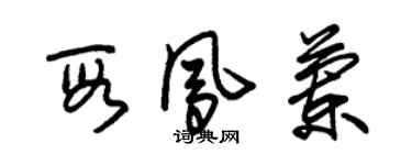 朱錫榮段鳳蘭草書個性簽名怎么寫