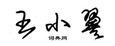 朱錫榮王小翼草書個性簽名怎么寫