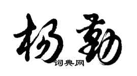 胡問遂楊勤行書個性簽名怎么寫